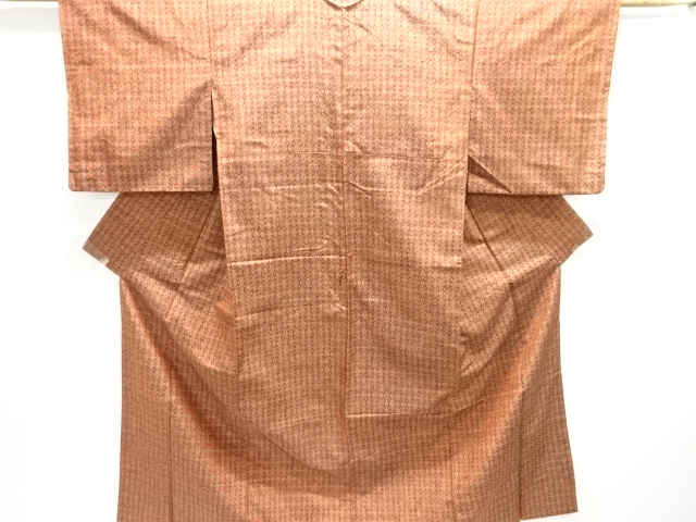 更紗模様織り出し十日町紬着物